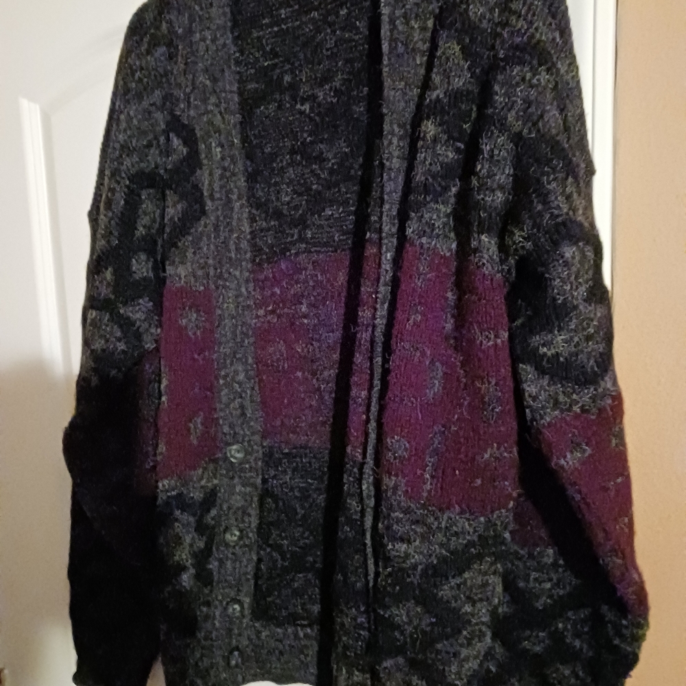 Mens Full Button Up Sweater